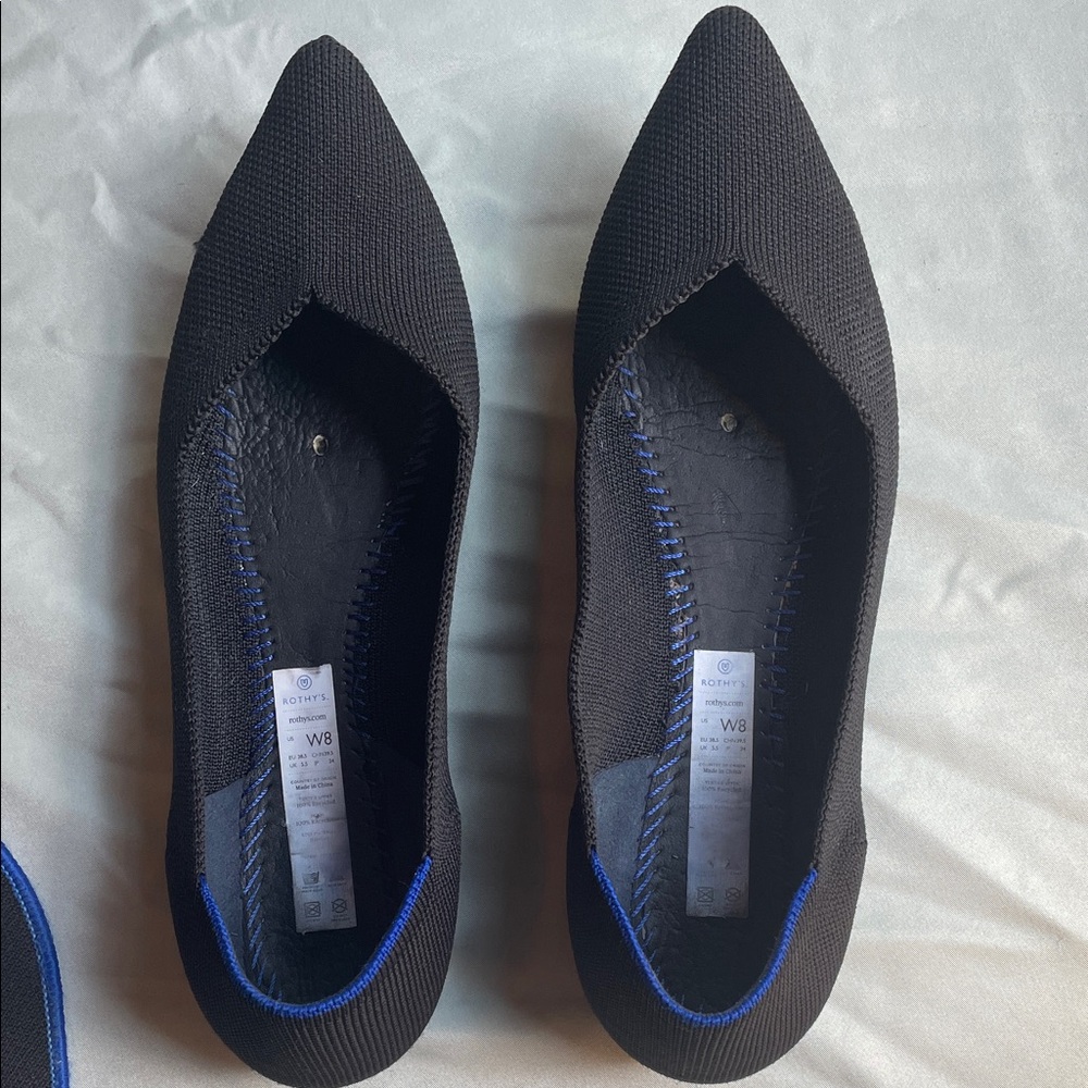 Rothy's Black and Blue Women's Flats